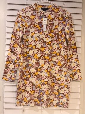 NWT Sanctuary Match Point Floral Mock Neck Mini Dress [Small]